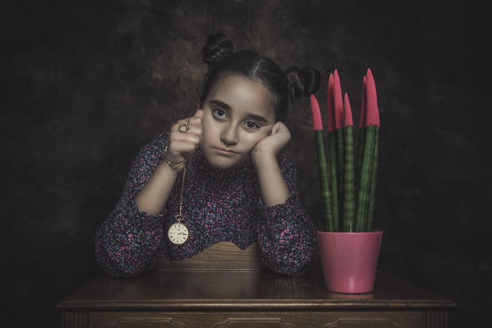 Bored Girl Waiting by Pasquale Guerra — canvas wall art