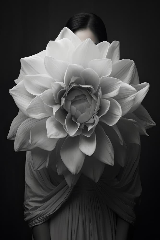 Elegant Flower Woman by Bilge Paksoylu — canvas wall art