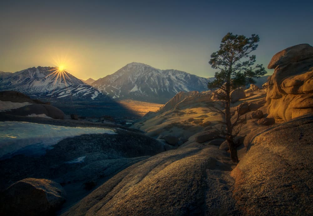 Golden Mountain Dawn by Ruiqing P. — canvas wall art