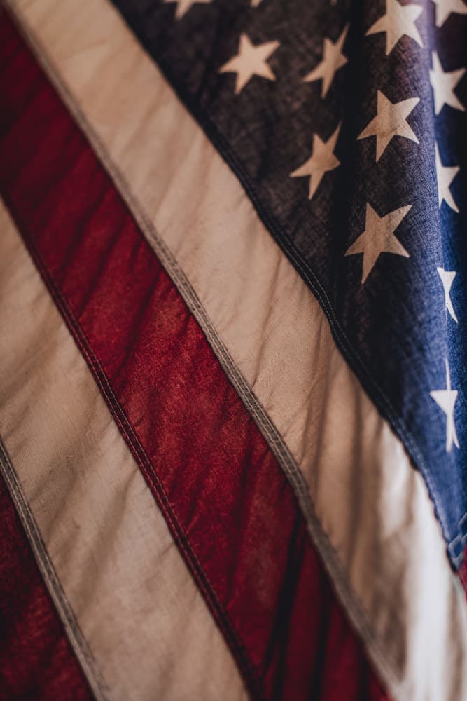 Vintage American Flag by Tim Mossholder — canvas wall art