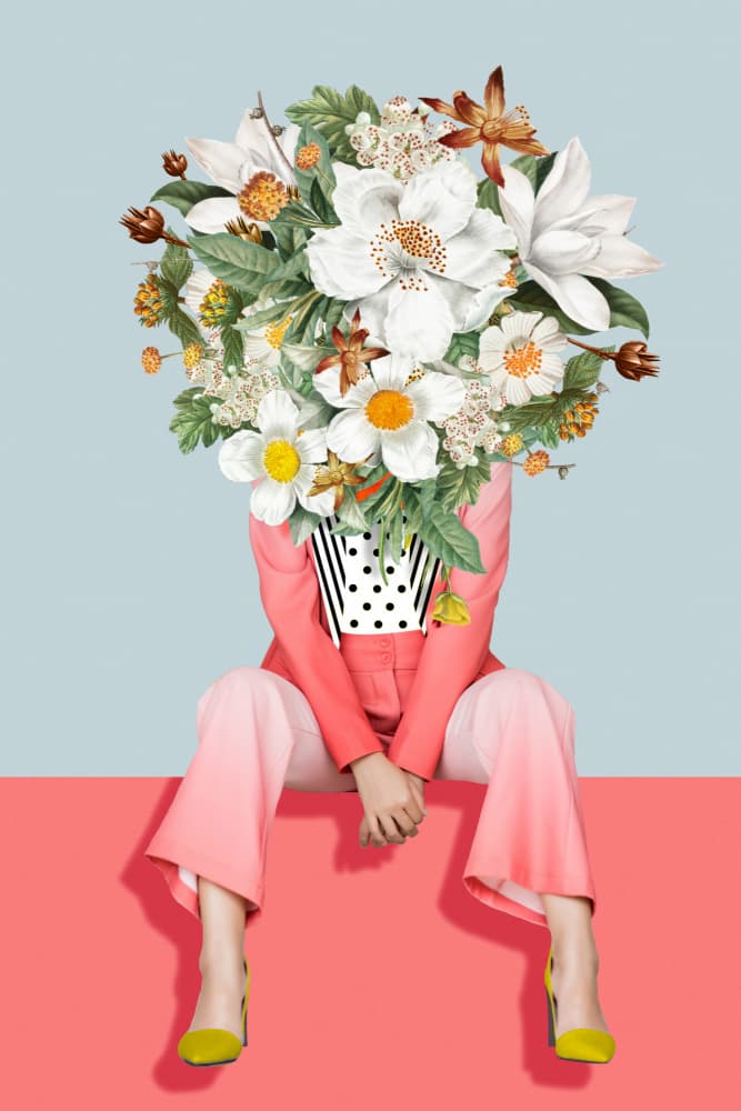 Blooming Fashion Statement by Marja van den Hurk — canvas wall art