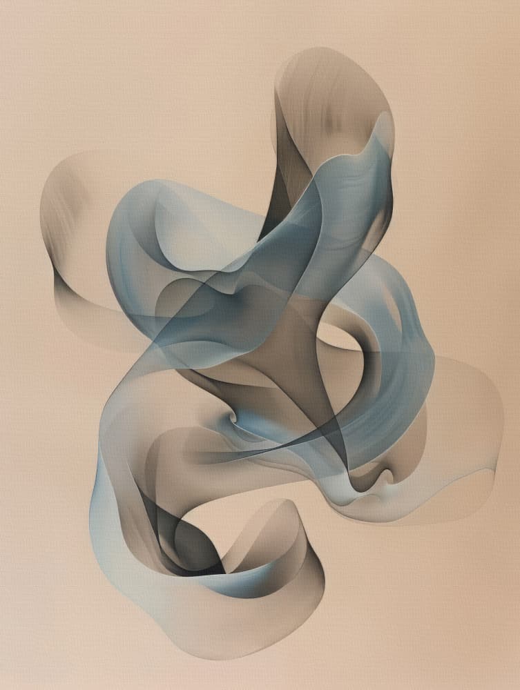 Abstract Fluid Forms by Bilge Paksoylu — canvas wall art