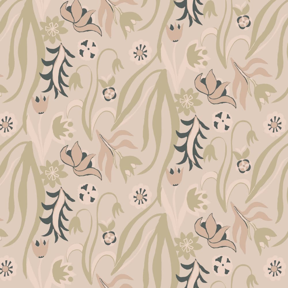 Soft Floral Pattern by Gemma Bardot — canvas wall art