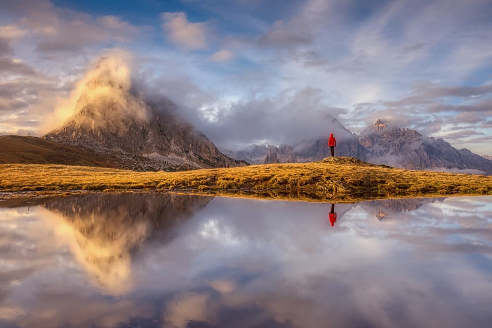 Cloudy Mountain Reflection by Judith Kuhn — canvas wall art