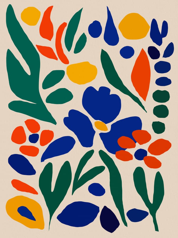 Colorful Abstract Botanicals by Little Dean — canvas wall art