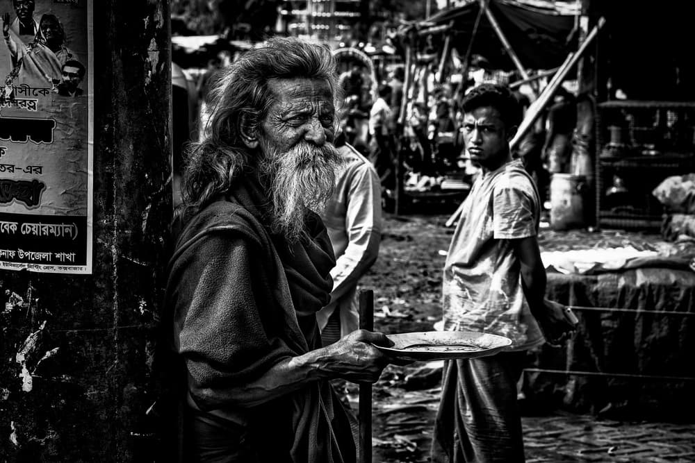 Old Man's Street Gaze by Joxe Inazio Kuesta Garmendia — canvas wall art