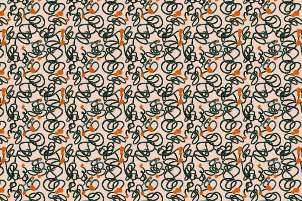 Swirlyflowerspattern by Treechild — canvas wall art