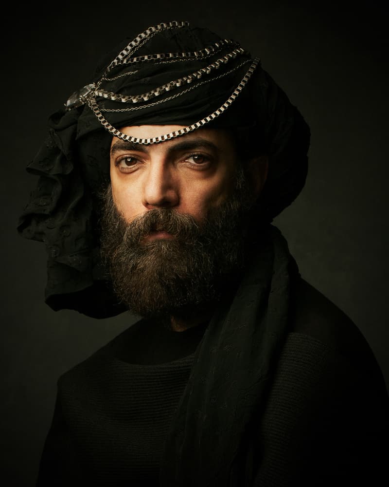 Mysterious Turban Portrait by Mehdi Mokhtari — canvas wall art
