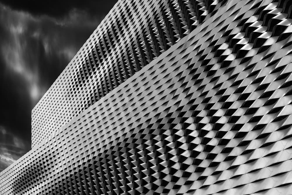 Sleek Geometric Building by Hans-Wolfgang Hawerkamp — canvas wall art
