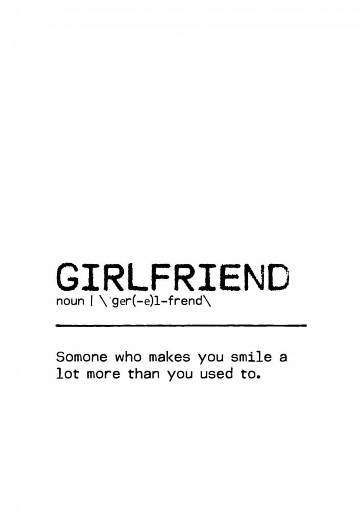 Loving Girlfriend Definition by Orara Studio — canvas wall art