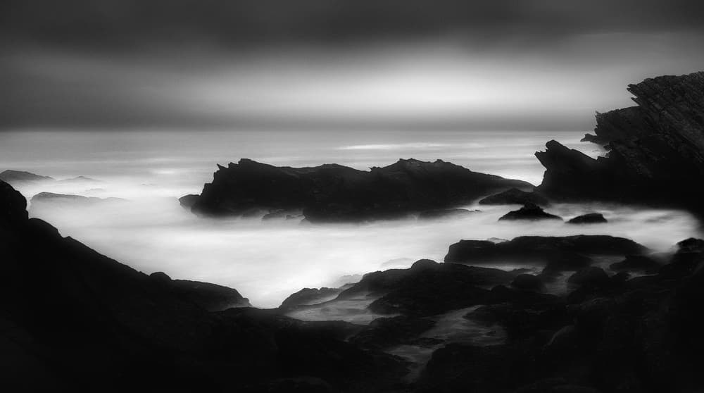 Misty Rocky Coast by Paulo Abrantes — canvas wall art