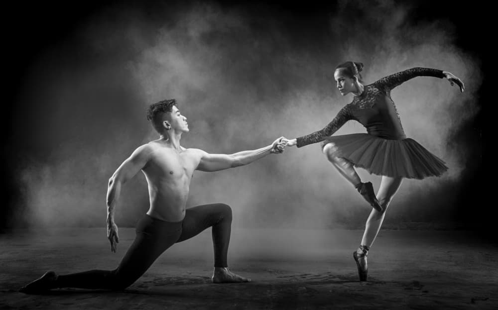 Dramatic Ballet Pose by Angela Muliani Hartojo — canvas wall art