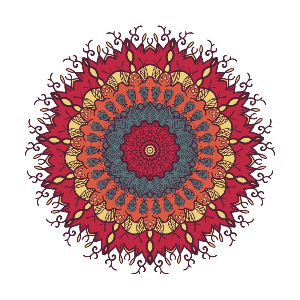 Colorful Bohemian Mandala by Marika Barsrsind β canvas wall art