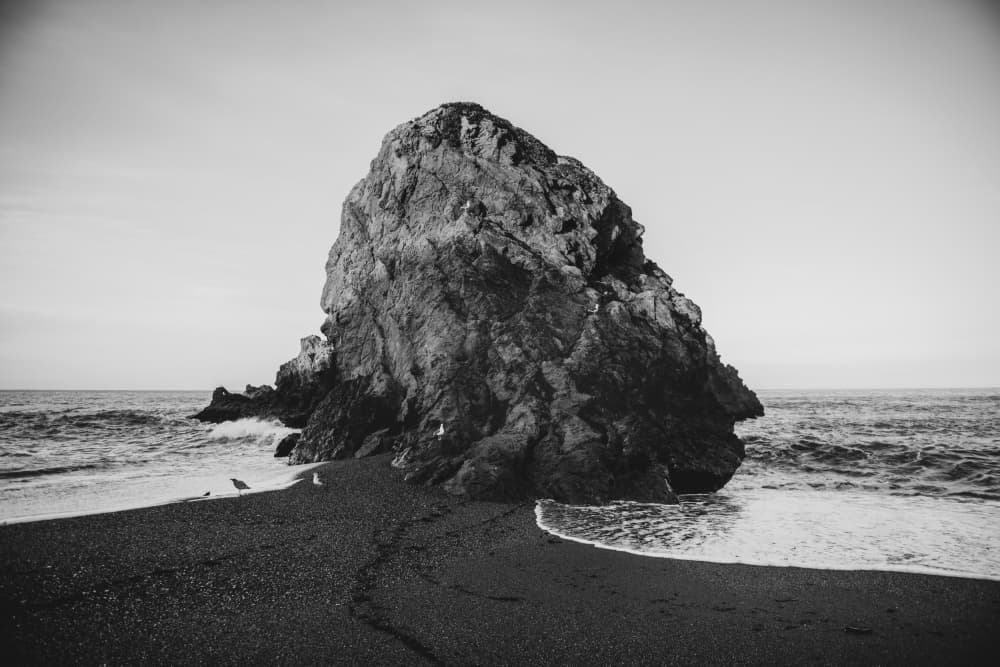 Rugged Coastal Monolith by Crystal Lynn Collins — canvas wall art