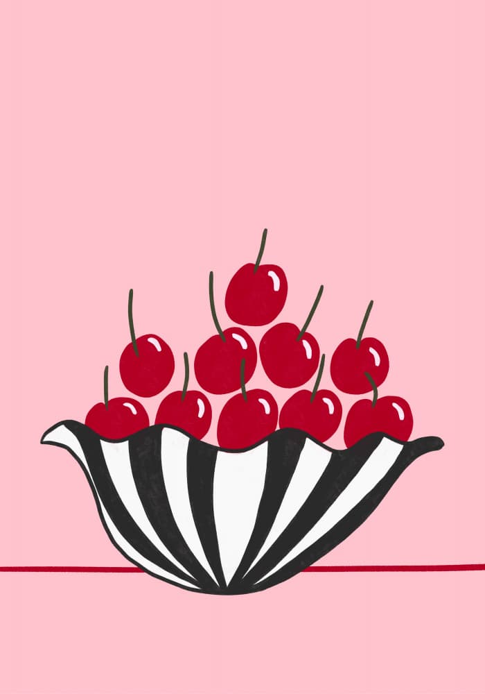 Cherries in Bowl by Athene Fritsch — canvas wall art