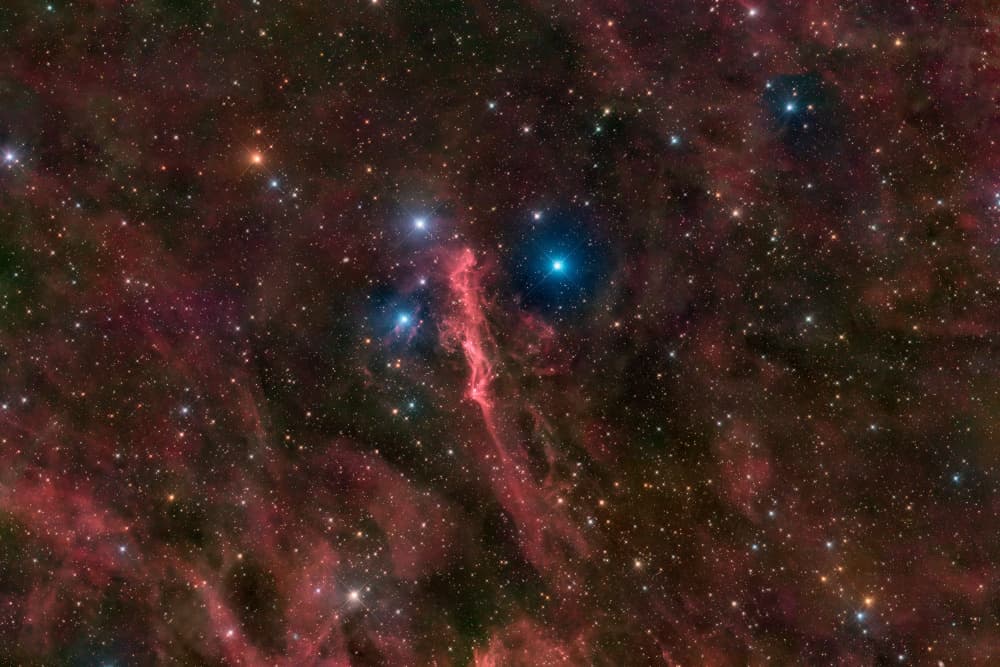 Cosmic Red Nebula by Vikas Chander — canvas wall art