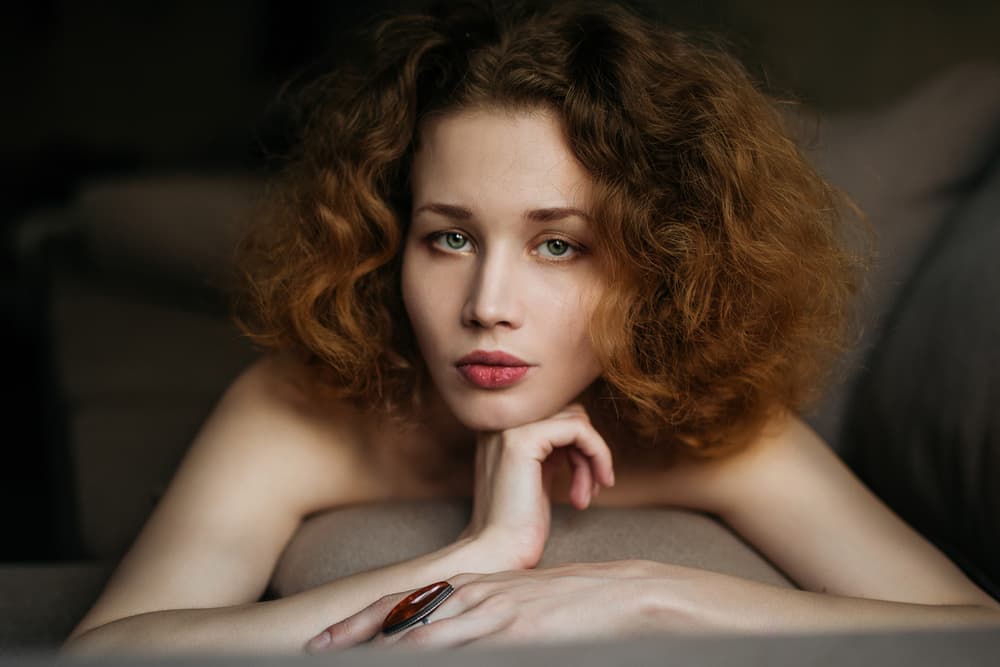 Serene Redhead Portrait by Gene Oryx — canvas wall art