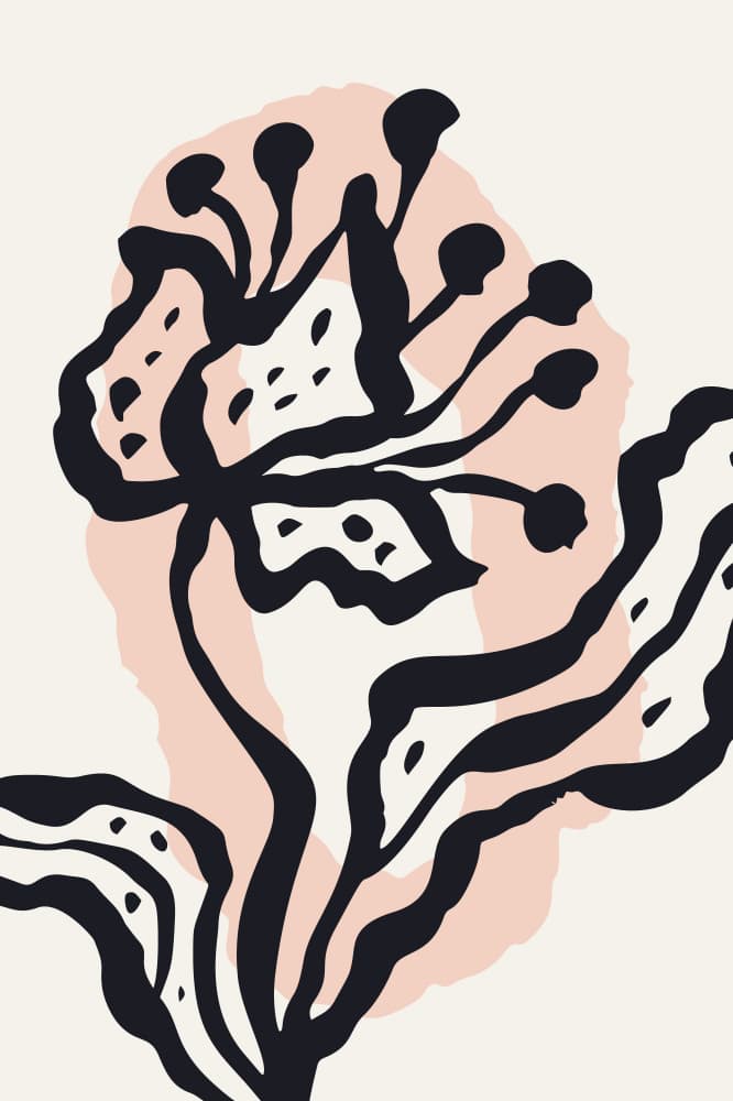 Abstract Floral Bloom by Anna Rose — canvas wall art