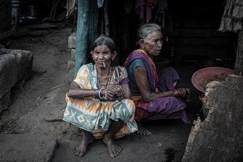 Quiet Village Elders by Elena Molina — canvas wall art