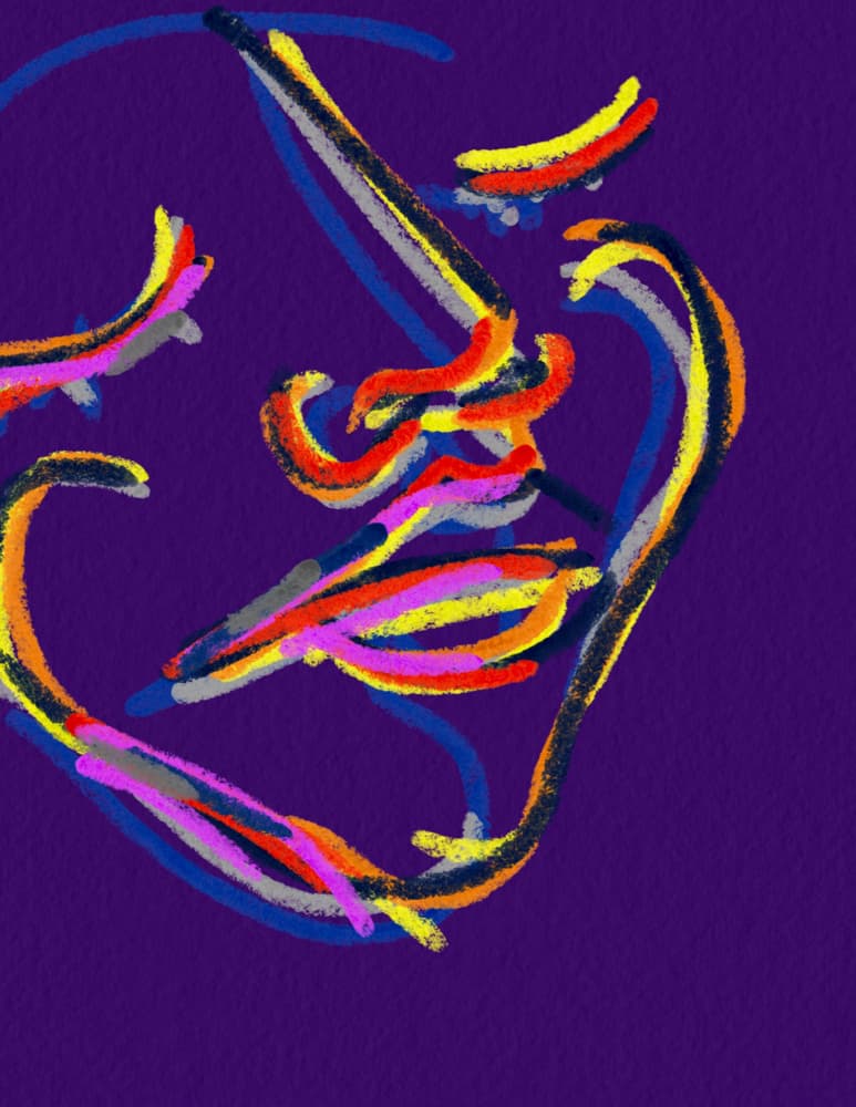 Vibrant Expressive Face by JLC ART — canvas wall art