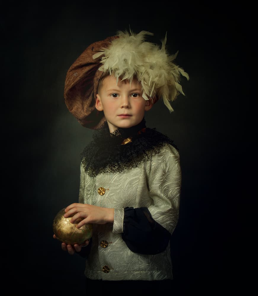 Regal Child with Orb by Svetlana Melik-Nubarova — canvas wall art