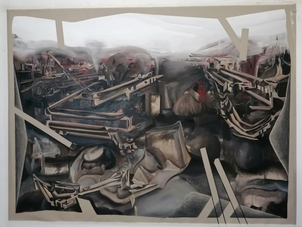 Dystopian Machine Landscape by Stefano Mazzolini — canvas wall art