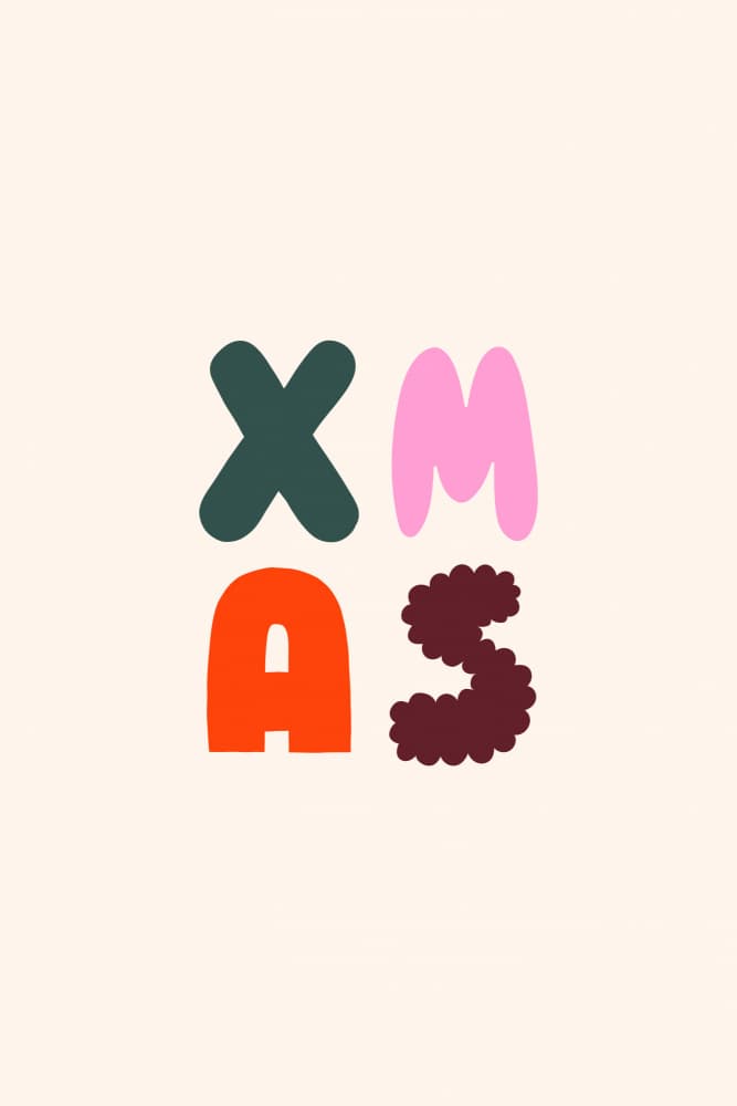 Colorful XMAS Letters by Maren Gross — canvas wall art