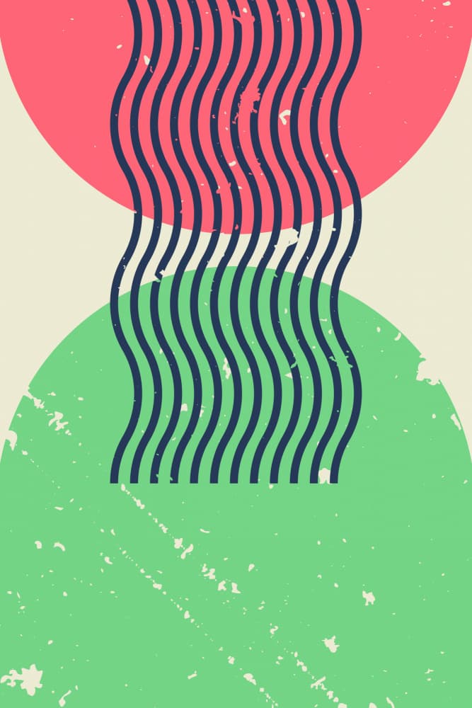 Wavy Geometric Flow by jay stanley — canvas wall art