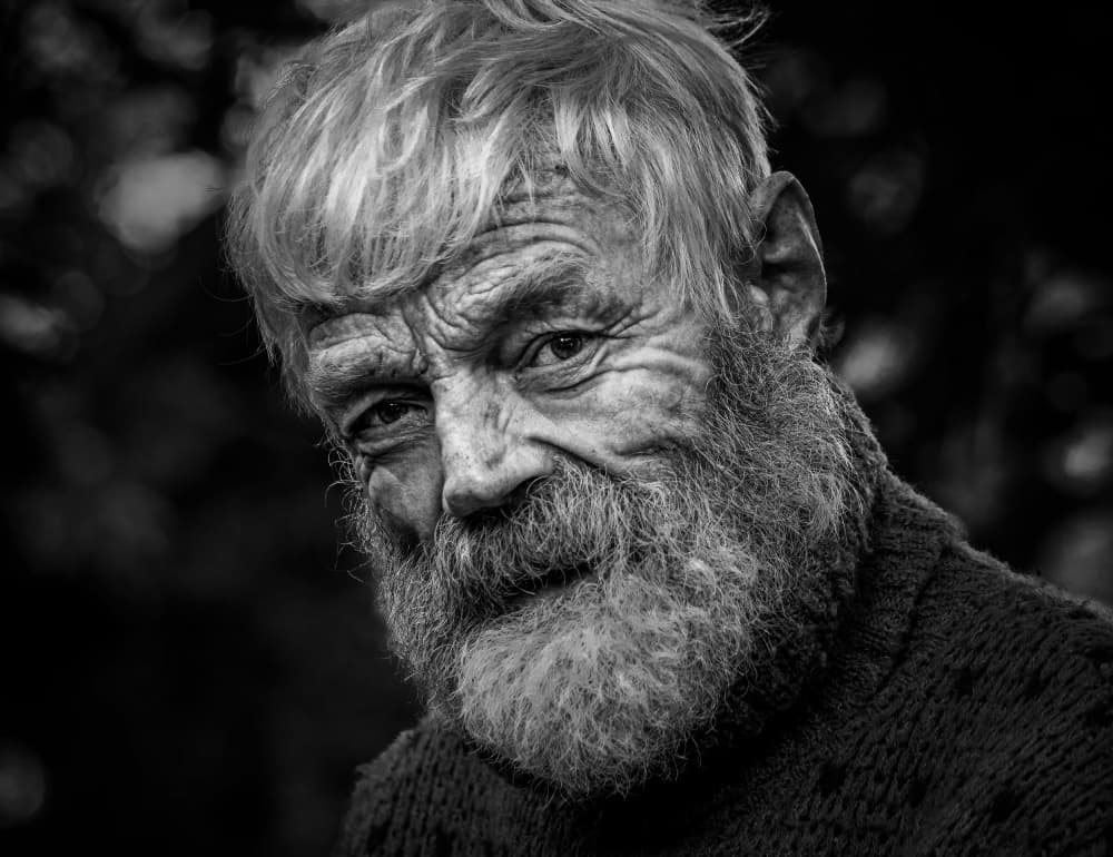 Rugged Elder's Gaze by Joško Šimic — canvas wall art