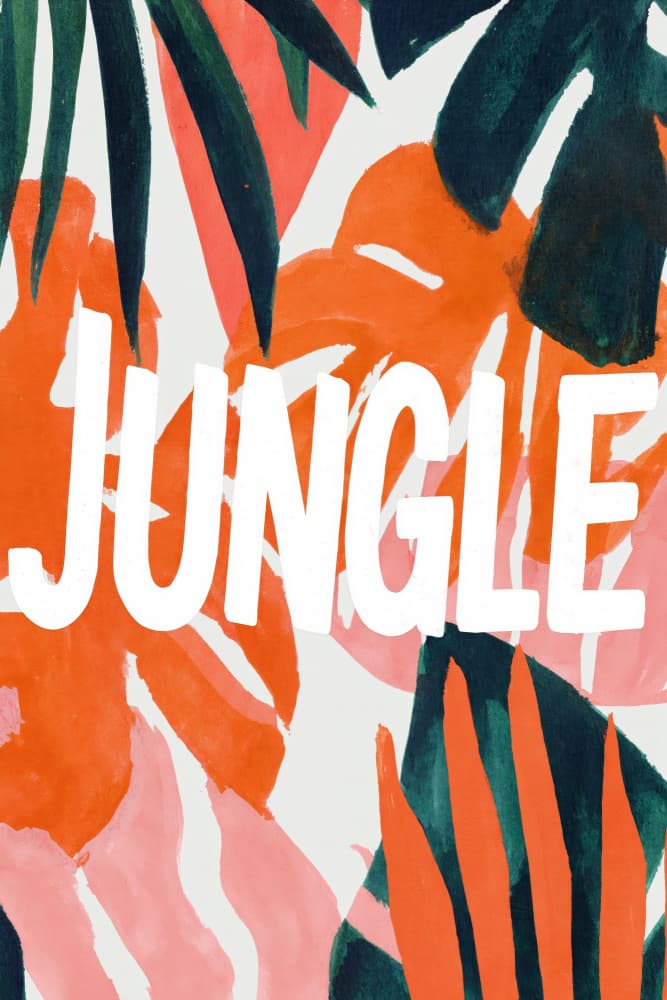 Vibrant Jungle Abstract by Treechild — canvas wall art