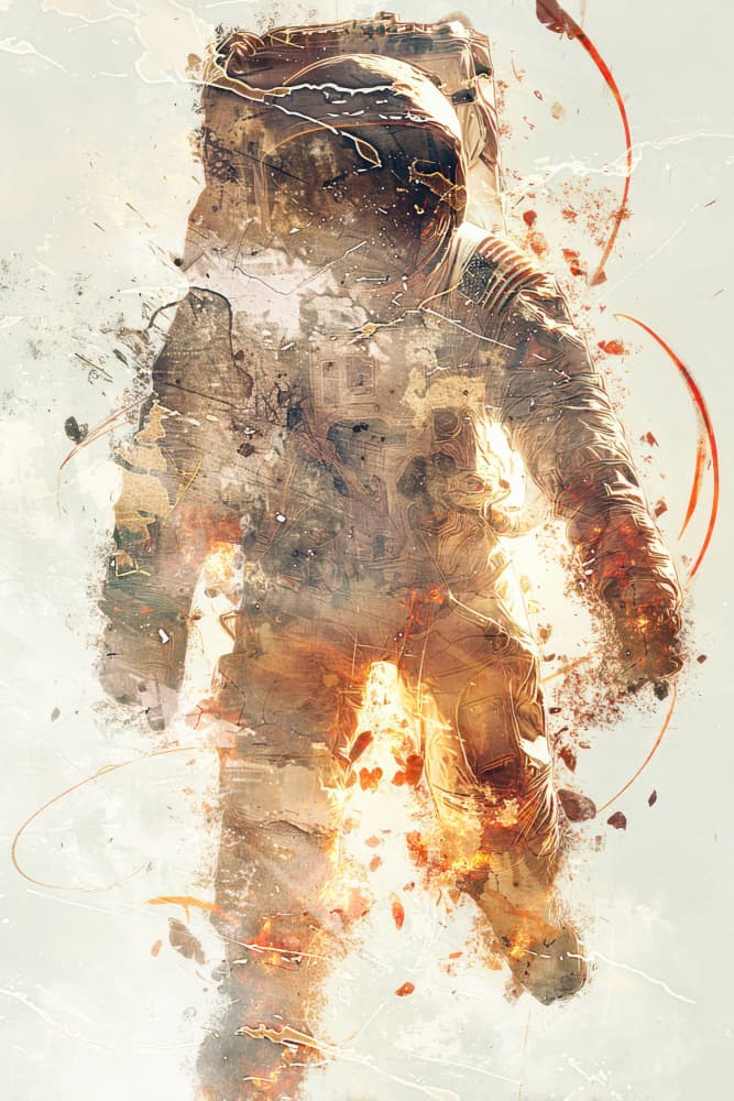 Cosmic Energy Astronaut by Rafal Kulik — canvas wall art