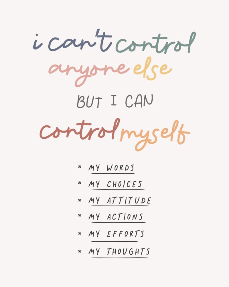 Control Myself Quote by KsanaKalpa — canvas wall art