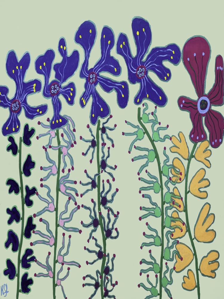 Whimsical Botanical Garden by Helen Joynson — canvas wall art