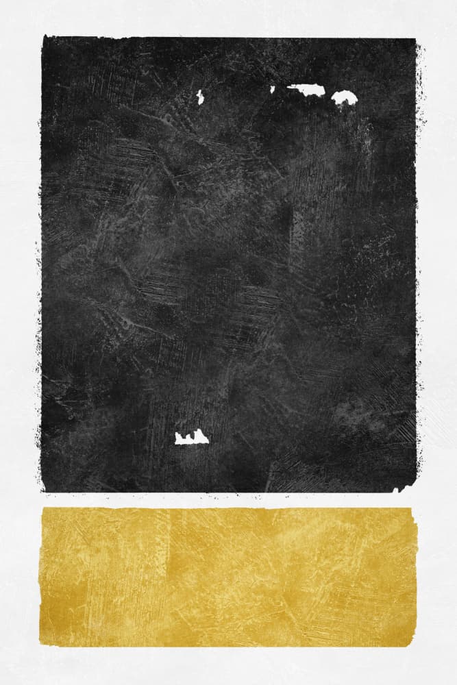 Abstract Gold Black Contrast by Ema Paraschiv — canvas wall art
