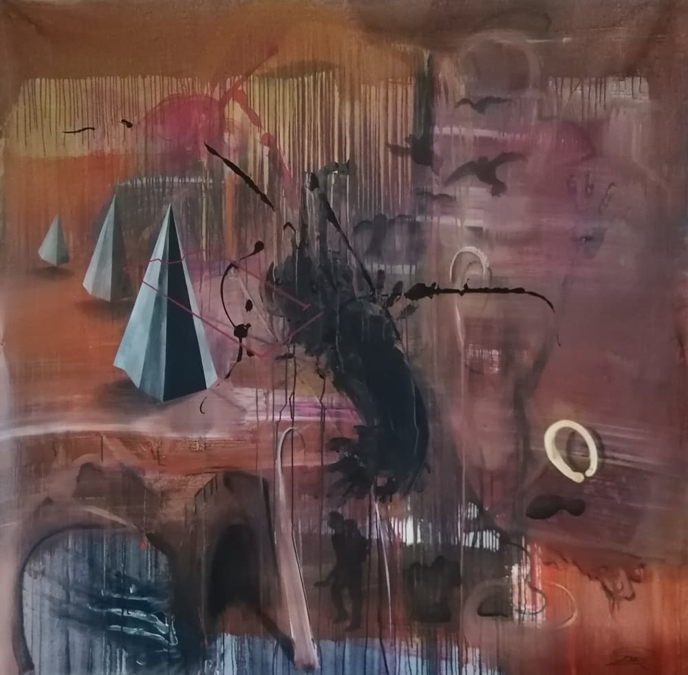 Urban Abstract Pyramids by Stefano Mazzolini — canvas wall art