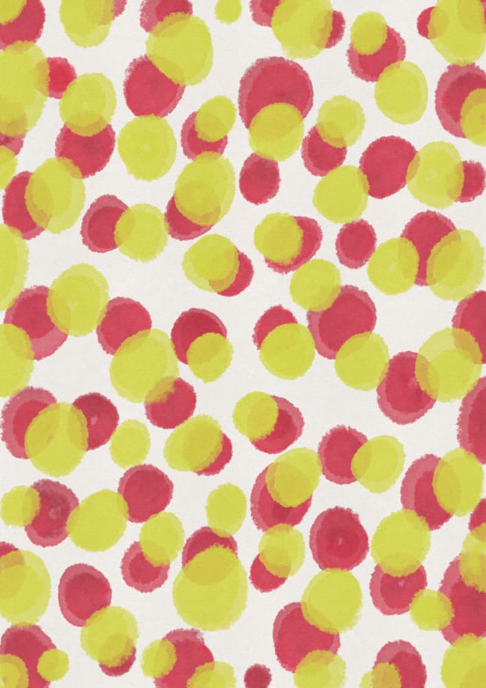 Vibrant Red Yellow Dots by Nicholas — canvas wall art