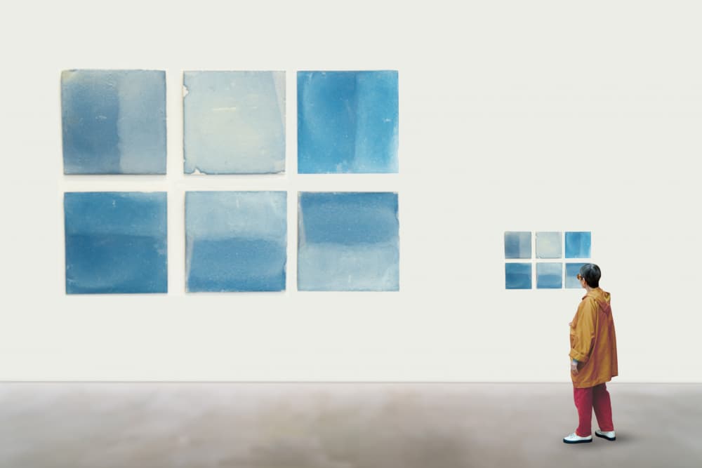 Contemplating Blue Art by Luc Vangindertael (laGrange) — canvas wall art