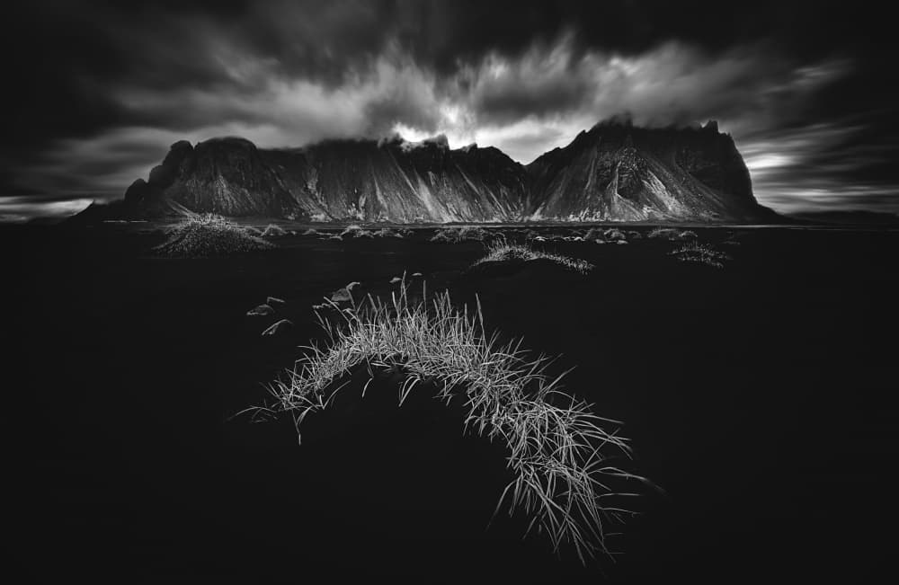 Dramatic Black Sand Landscape by Lydia Jacobs — canvas wall art