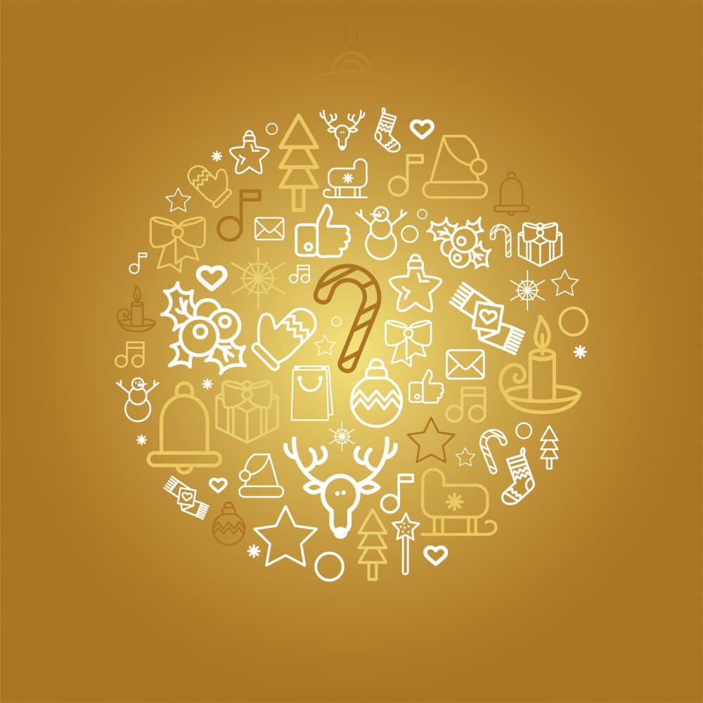 Golden Christmas Icons by Marika Barsrsind β canvas wall art