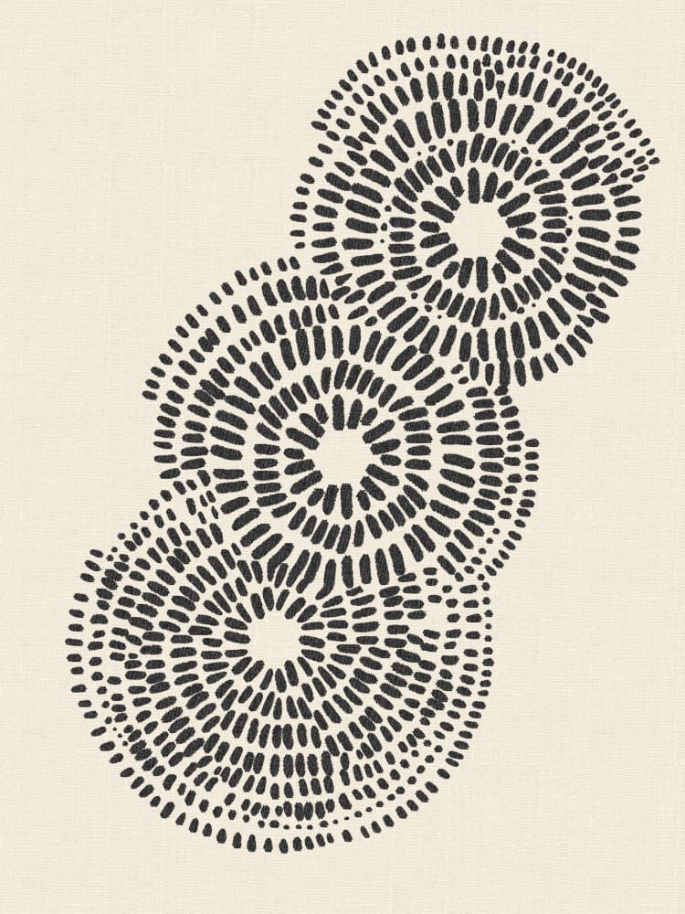 Abstract Dotted Circles by Josie George — canvas wall art