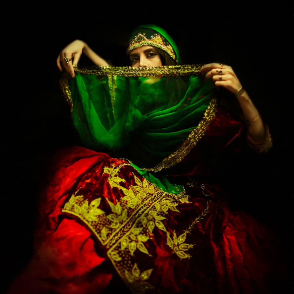 Mysterious Veiled Woman by Mehdi Mokhtari — canvas wall art