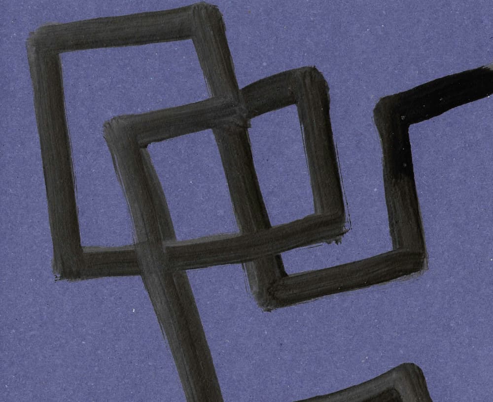 Modern Interlocking Shapes by Santhosh ch — canvas wall art