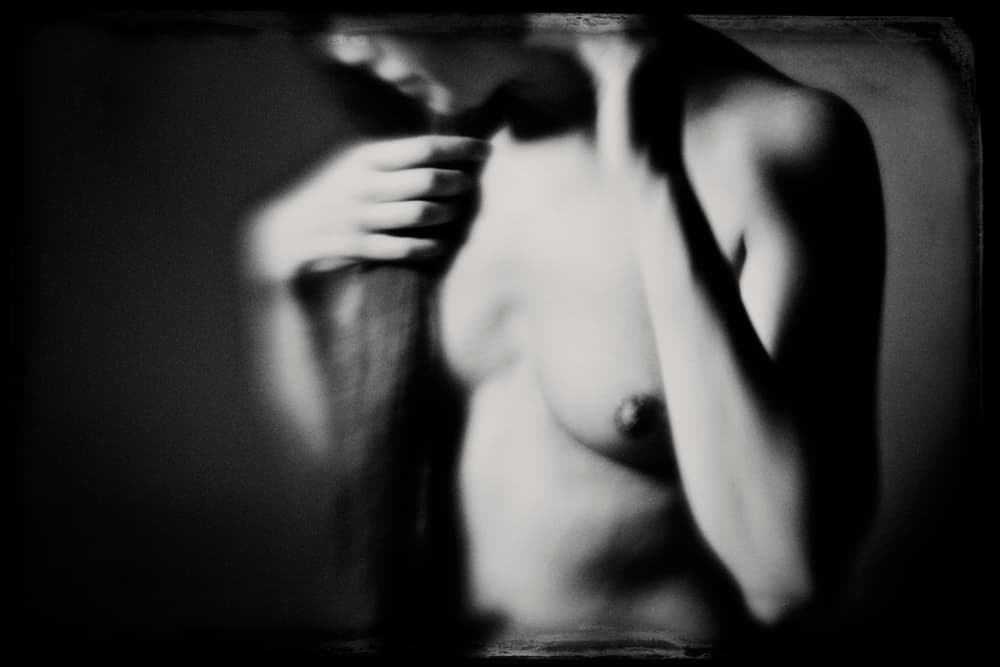 Sensual Black White Nude by Bogdan Bouşcă — canvas wall art