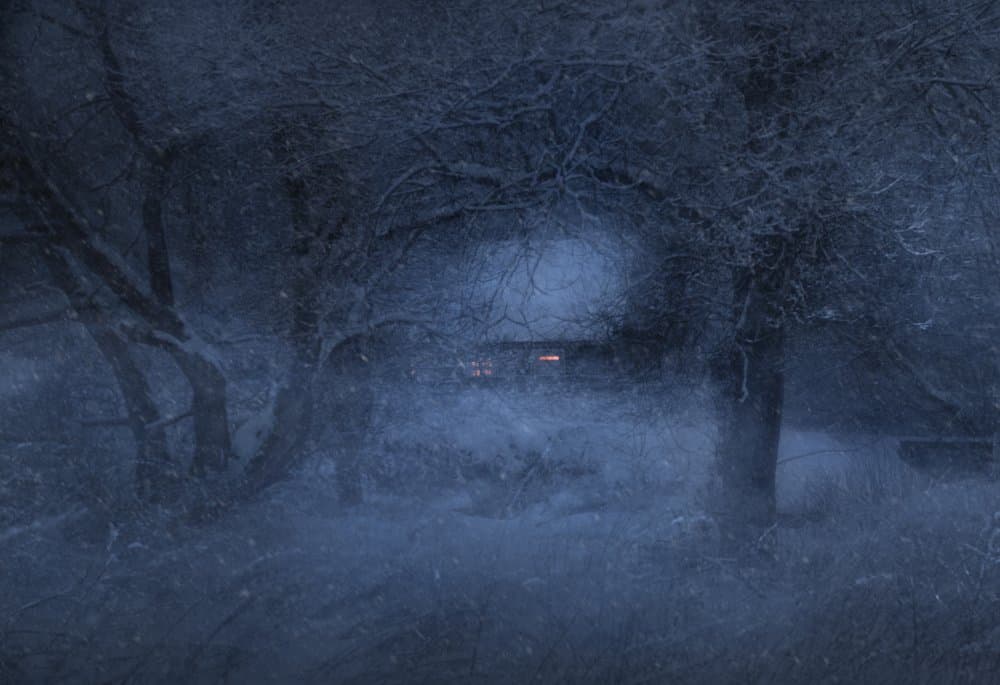 Winter Night Road by Alexandr Kukrinov — canvas wall art