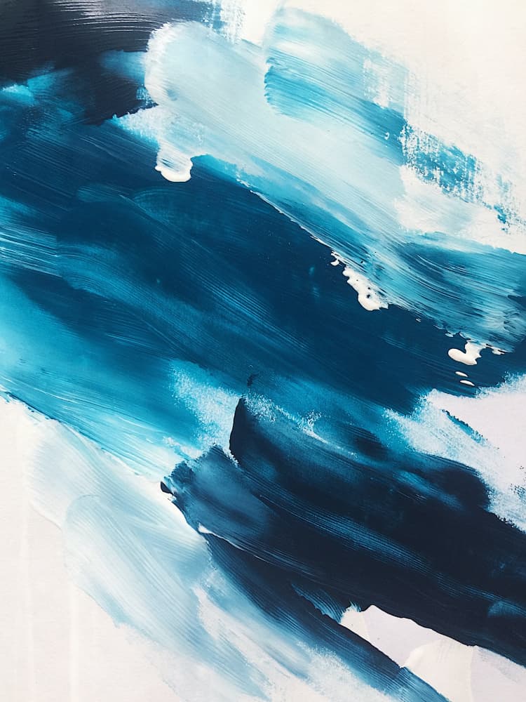 Deep Blue Flow by Ejaaz Haniff — canvas wall art