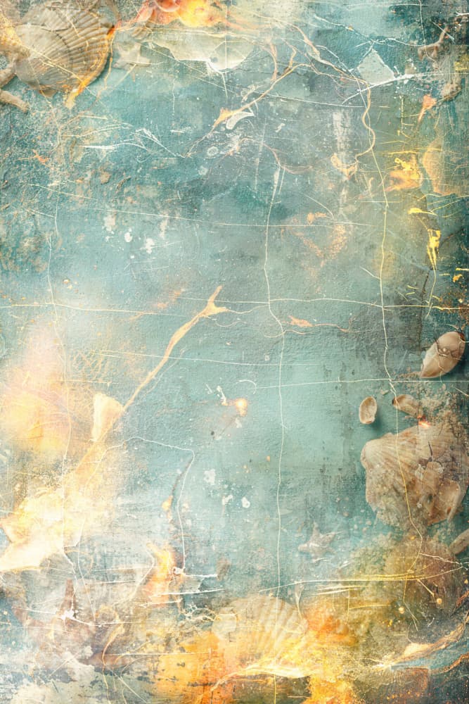 Golden Vintage Seashells by Rafal Kulik — canvas wall art