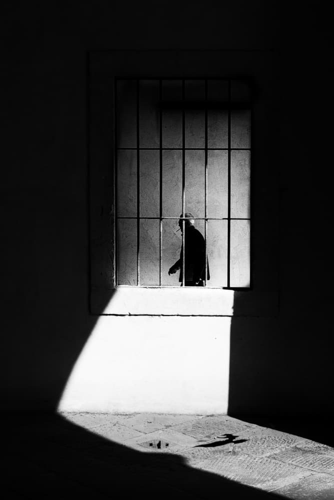 Solitary Figure Window by Massimo Della Latta — canvas wall art