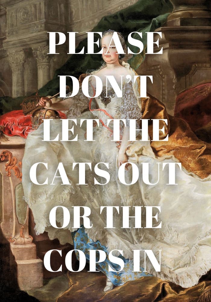Regal Lady Funny Message by Athene Fritsch — canvas wall art