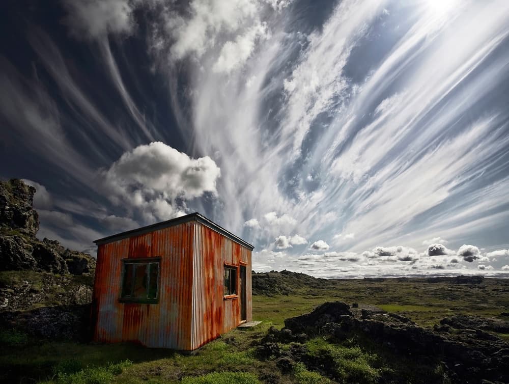 Rustic Shack Dramatic Sky by Þorsteinn H. Ingibergsson — canvas wall art