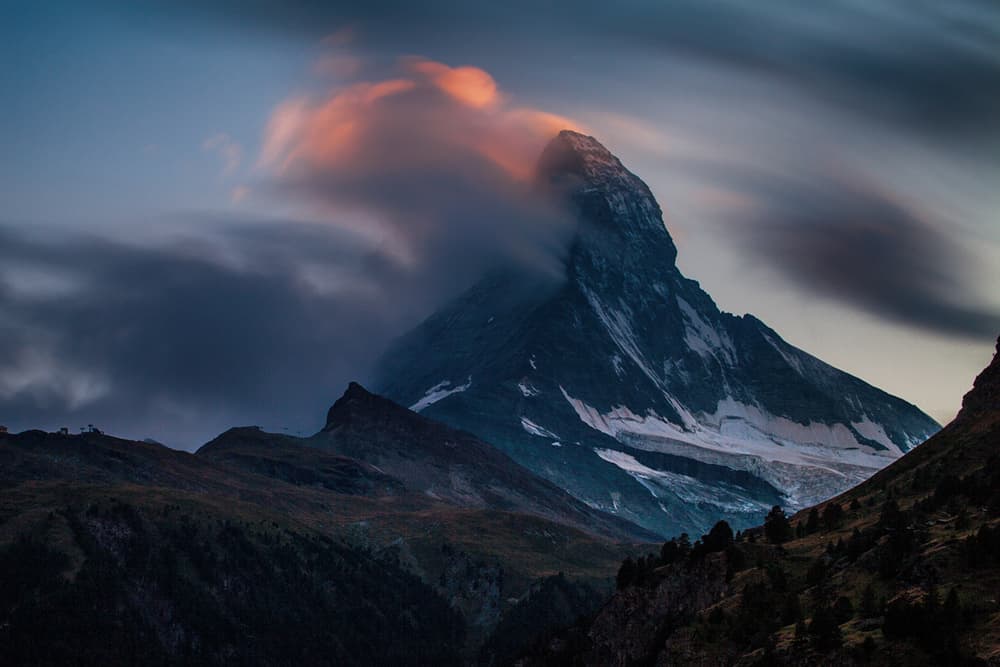 Glowing Matterhorn Clouds by Peter Svoboda MQEP — canvas wall art